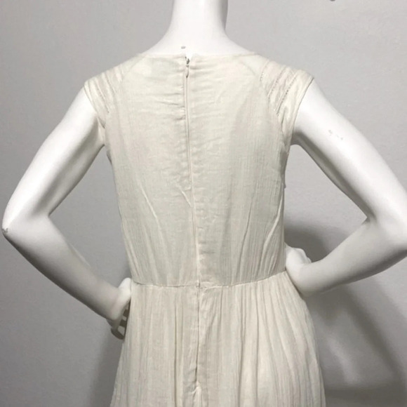 Lucky Brand Lace Boho Fit & Flare Scoop Neck Dress Cream Size M - Picture 6 of 11